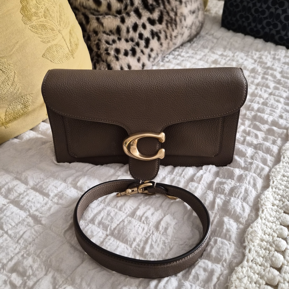 Coach Tabby 26 in Dark Stone w/ Gold